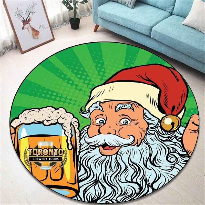 Новинка 2022 года, Рождественский круглый ковер, напольный коврик для гостиной, ковер из полиэстера, стул для киберспорта, круглый коврик, Прямая поставка, подарок ребенку