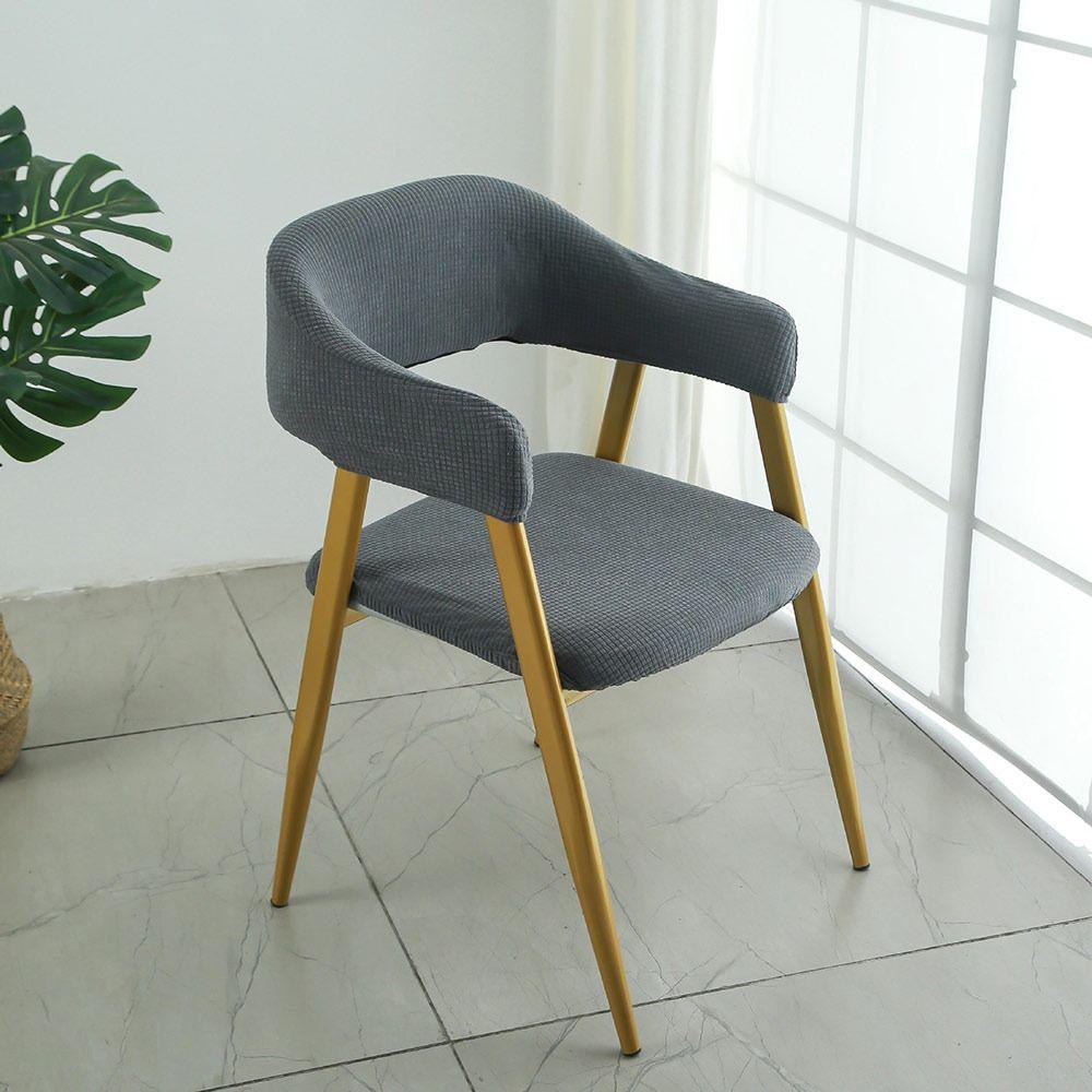 Thickened Texture Armchair Slipcover Stretch Fabric Dining Chair Cover Restaurant Seating
