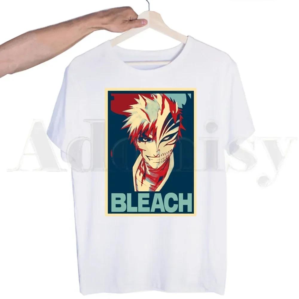 Блич Аниме Куросаки Ичиго Зараки Кенпачи Футболки Мужская Мода Летние Футболки Футболка Топ Футболки Уличная Одежда Харадзюку Смешные