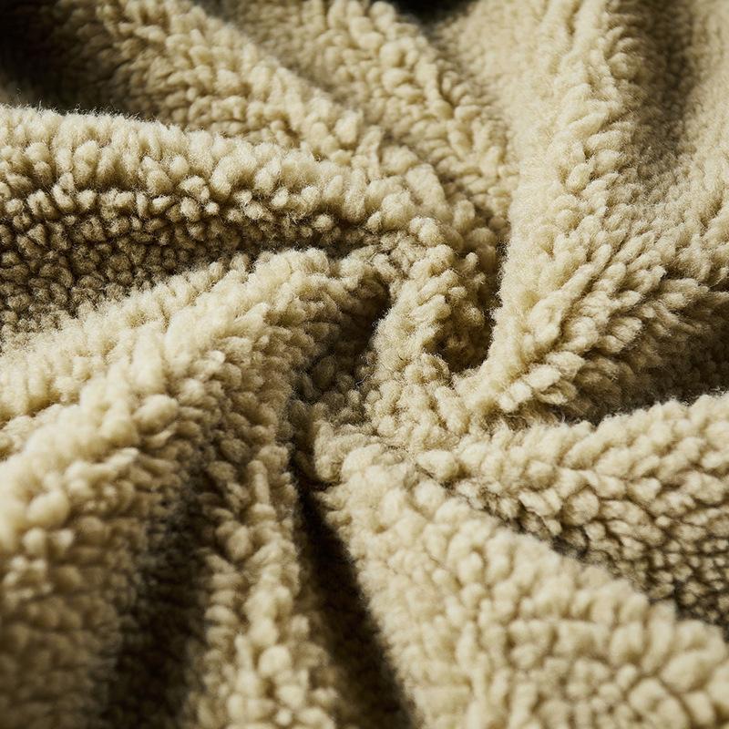 Cotton Coat Men's Winter Velvet Thickened Pure Cotton Workwear Cotton Coat Imitation Sherpa Lapel Jacket Winter Men's Top Trend