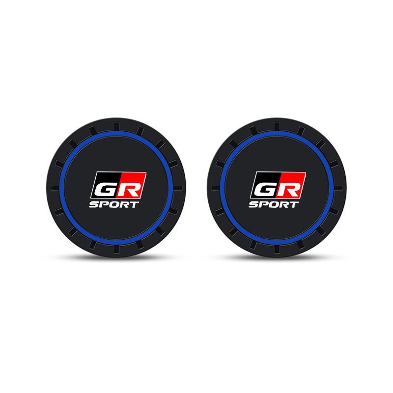 Car Coaster Water Cup Bottle Holder Anti-slip Pads Accessories For Toyota GR CBFDH6 Sport Gazoo Racing RAV4 Mirai Copen Hilux Corolla