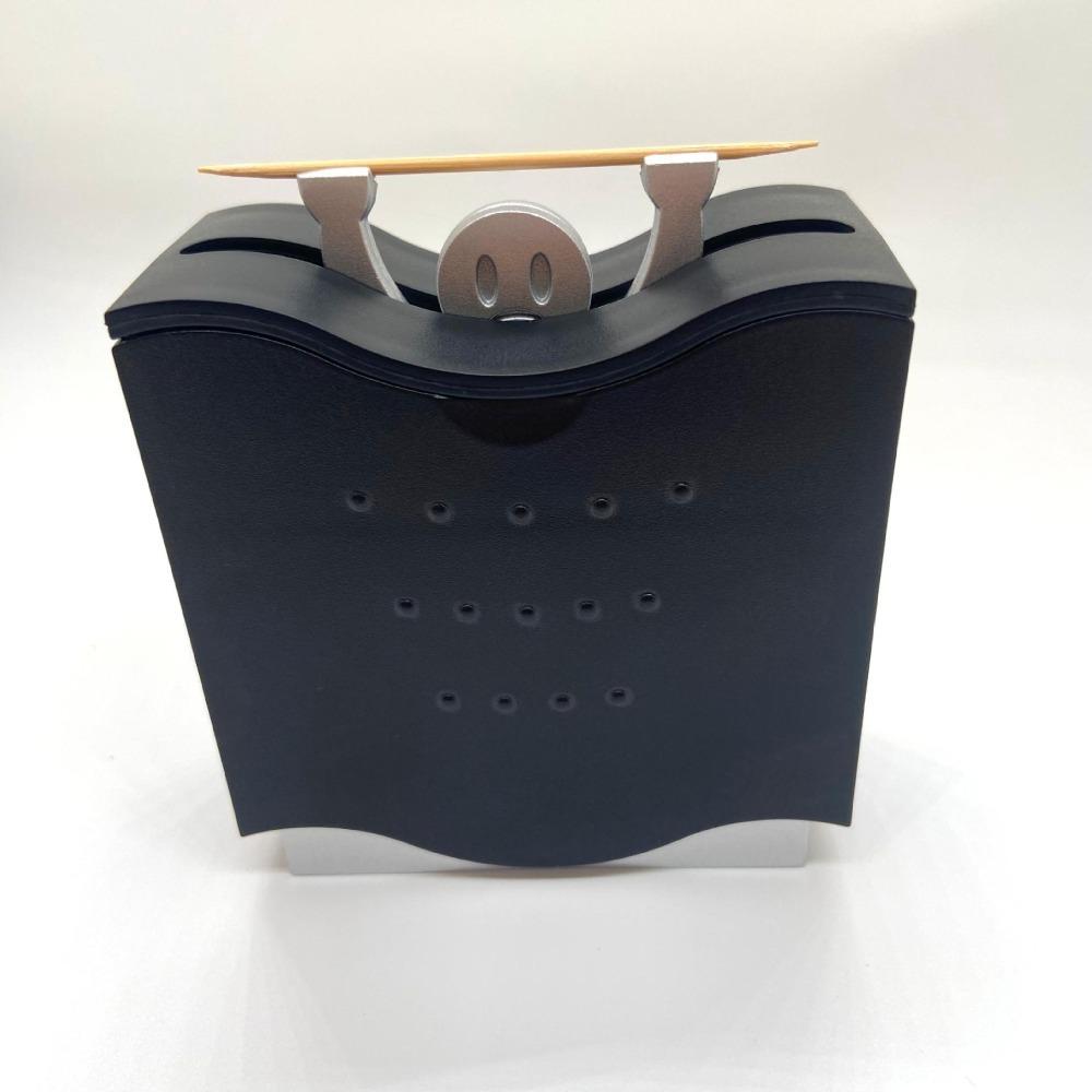 Semi-automatic Toothpick Holder Black Toothpick Box Hercules Toothpicks Dispenser  Living Room