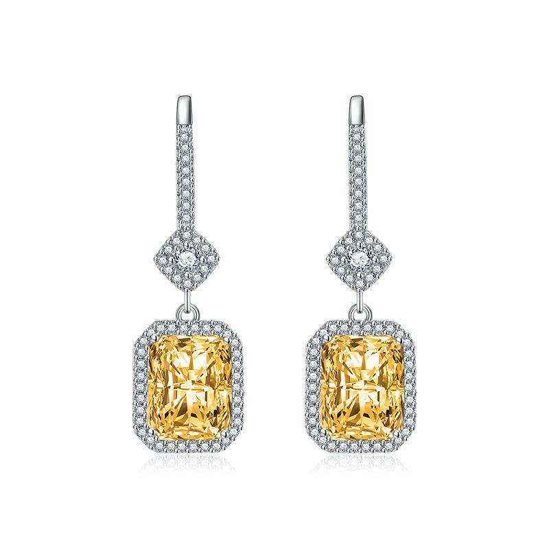 BELLA BOX Роскошные женские квадратные серьги с цирконом, подарок на свадьбу и помолвку