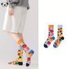 Cotton Ankle Socks Women Men With Floral Animal Prints Comfortable Mid-Calf Daily Wear