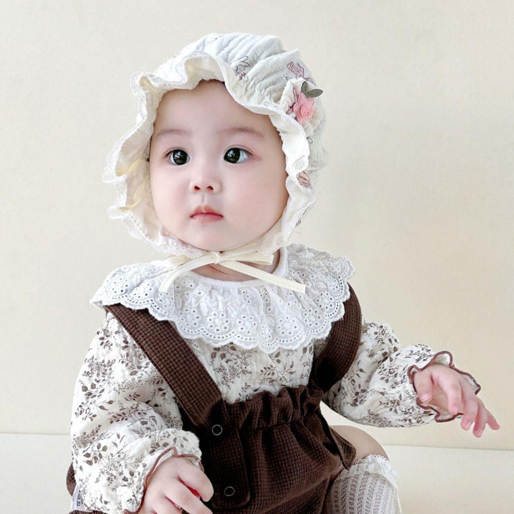 Дышащие чепчики для новорожденных 0-12 месяцев, детская шляпа от солнца 2025 года, чепчик для девочек, весна-осень