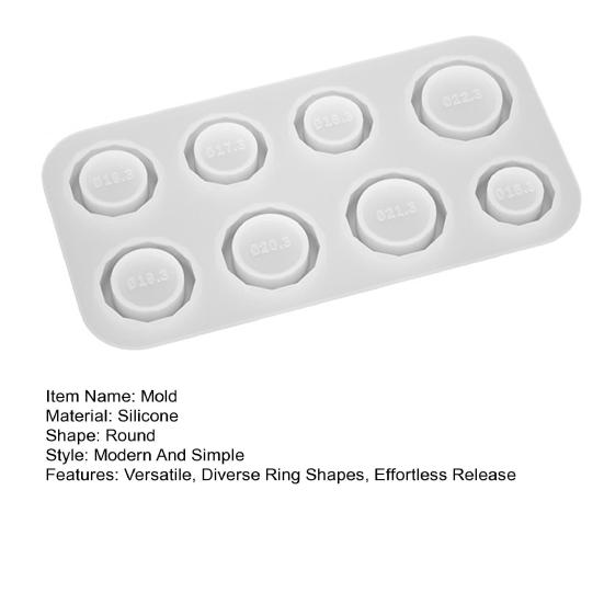 Форма для кольца из силиконовой смолы разных размеров для самостоятельного изготовления украшений, сережек, ожерелий, подвесок, кошачьих ушей