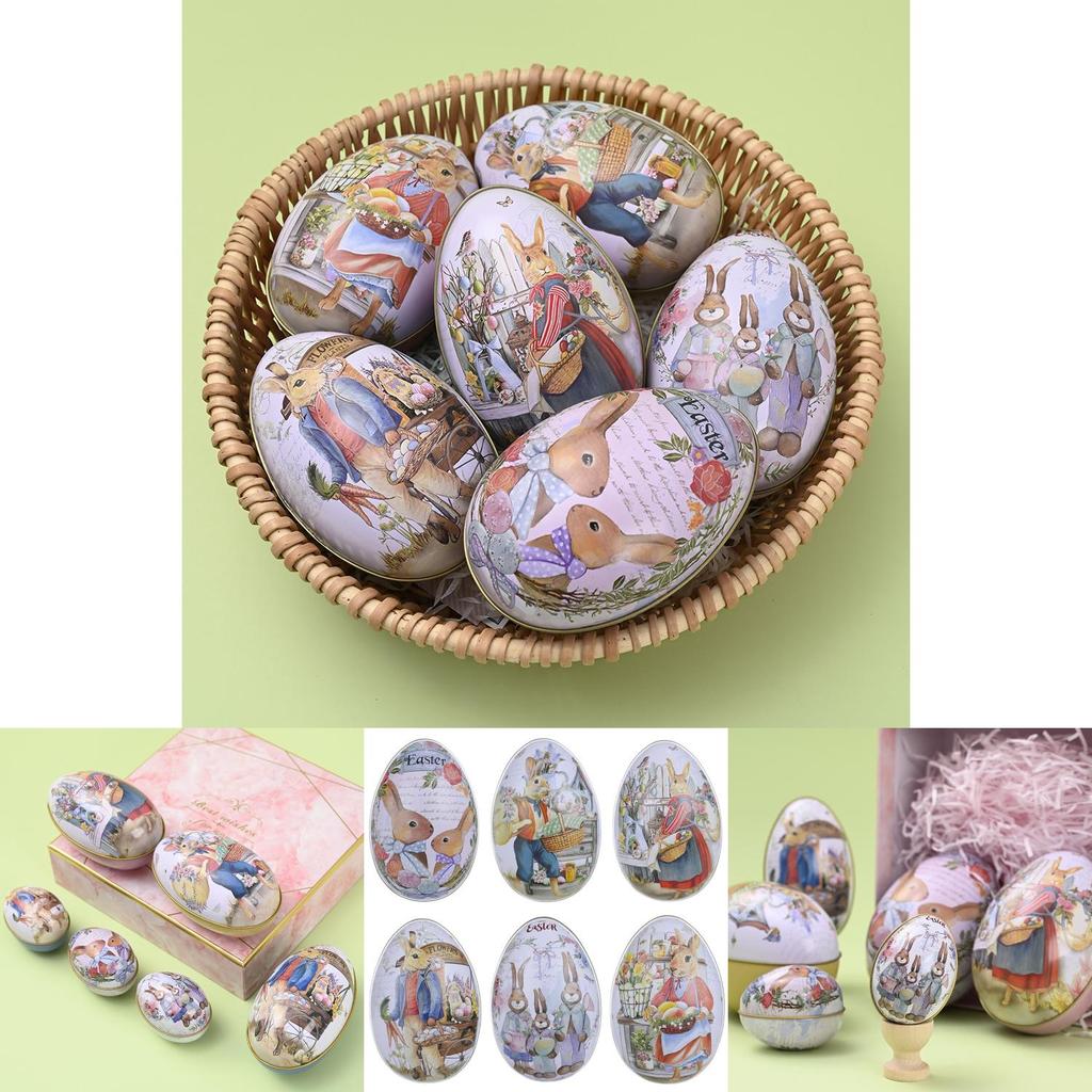 Unique Easter Egg-shaped Metal Tin For Candies Biscuits And Gifts