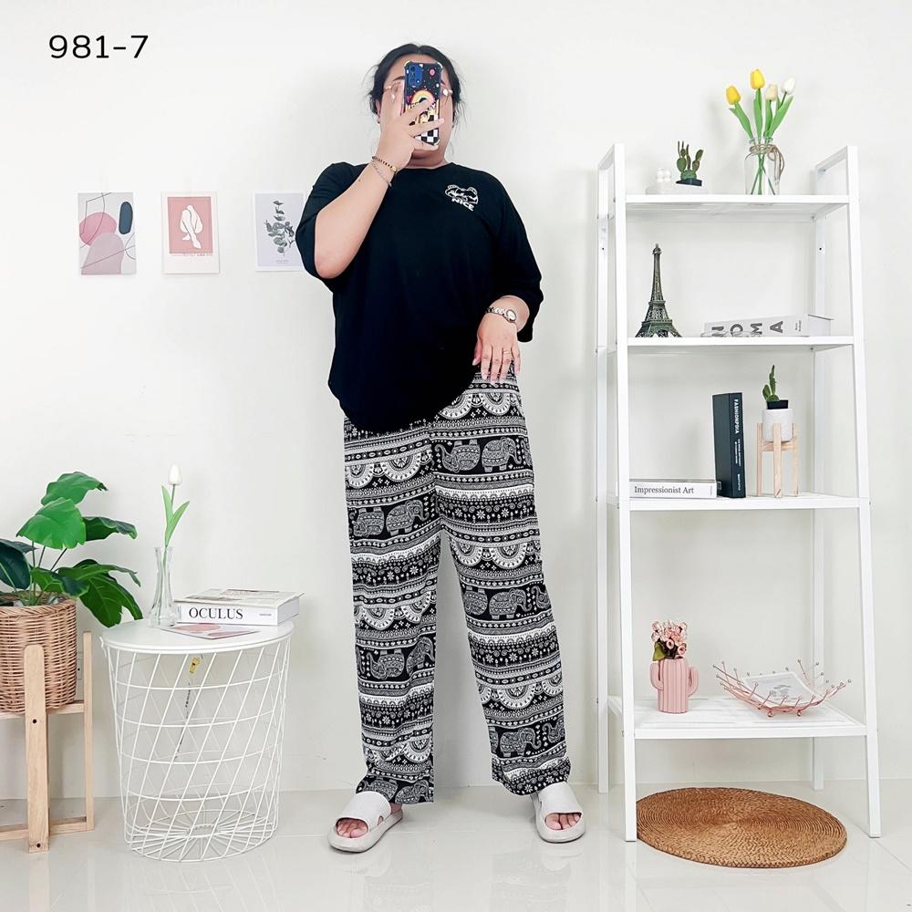 Elephant Pants Men Women Unisex Plus Size High Waist Summer Thailand Thin Straight Trousers Casual Streetwear Bottoms Clothing Fashion