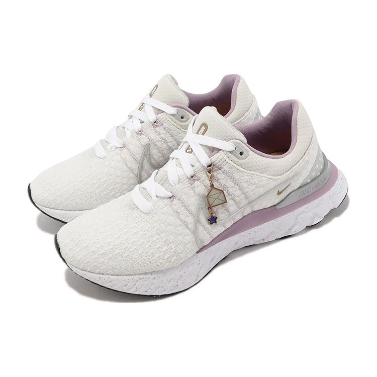 Nike React Infinity Run Flyknit 3 Bling Женские кроссовки Коричневый светло-коричневый металлик-серебристый FB1864-101