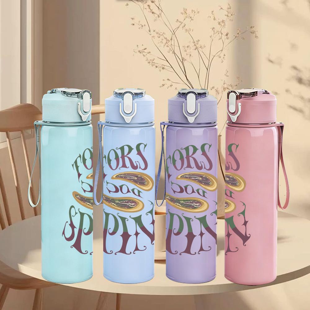 1PC Paris Spire Minimalist Line Art Print 750ml Portable Sports Water Bottle Leakproof Gym Outdoor Travel Drink Cup