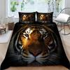 2023 New Style Animal 3D Printing Adults Bedclothes Comforter Duvet Cover Tiger Pattern Bedding Set Pillowcase King Size Double Size
