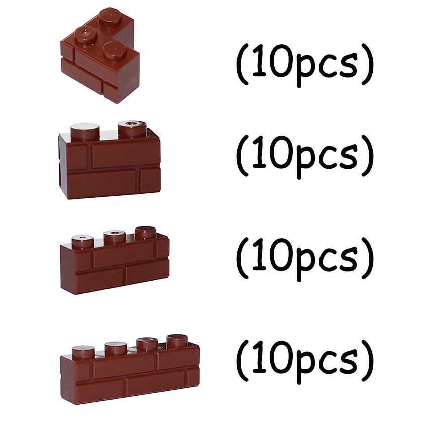 Сделай сам Строительные кубики MOC Толстые стеновые блоки Фигурки Город Обучение Креативность Игрушки идеально подходят для Детей Традиционное измерение
