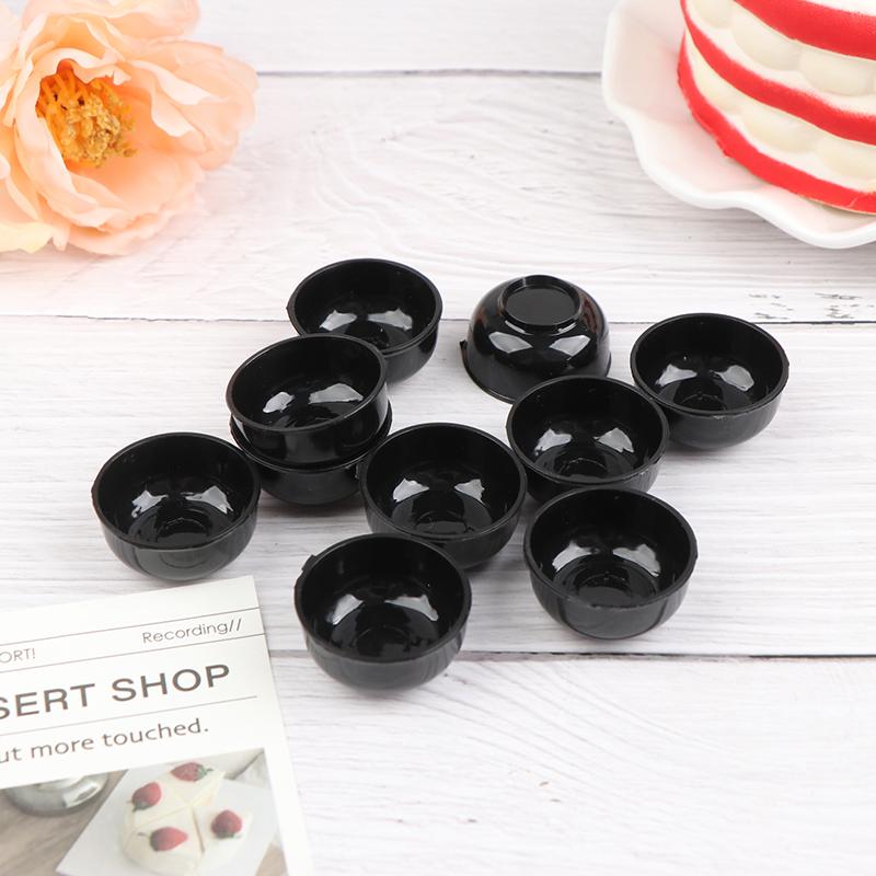 10Pcs Miniature Bowl Dish Round 1/12 Scale Doll House Kitchen Dinning Accessory