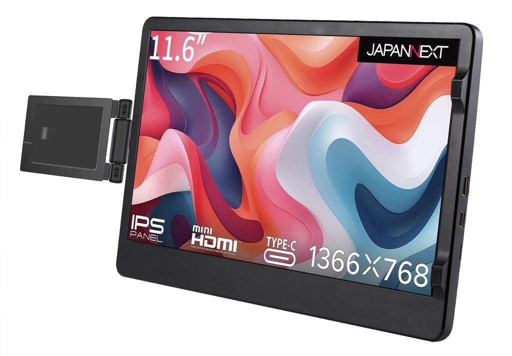 JAPANNEXT дюймовый мобильный монитор IPS панель FWXGA 1366x768 разрешение совместимый с ПК 11.6 (Тип C/MAC / sRGB100% / Матовый) JN-MDO-IPS116