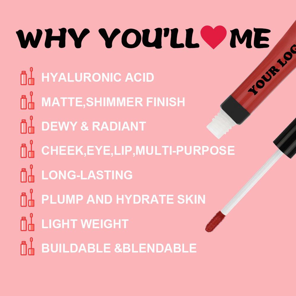 Стойкие водостойкие жидкие румяна: Матовый и мерцающий, Не выцветающий, Пигментированный