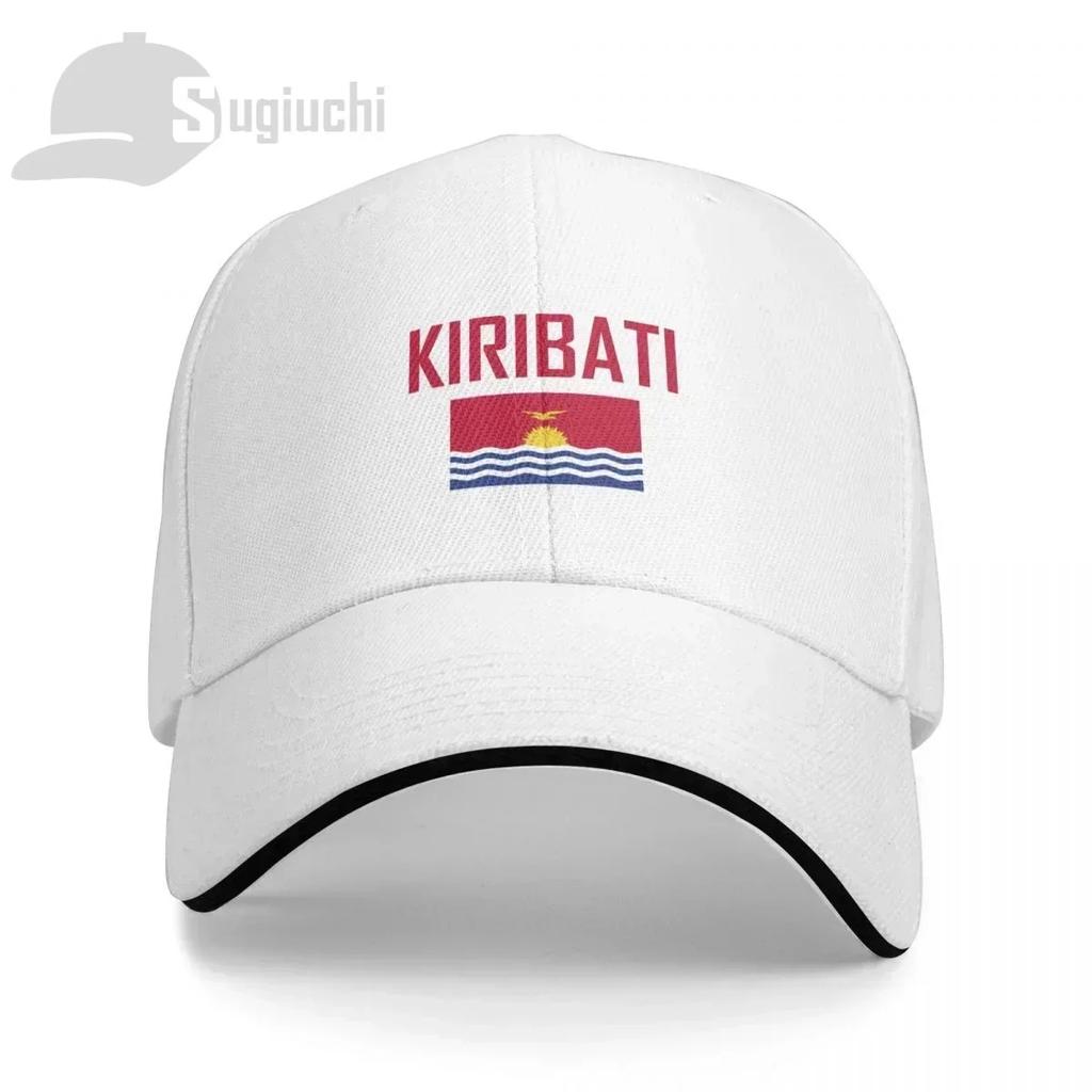 KIRIBATI Flag With Letter Baseball Cap Unisex Women Summer Unisex Hip Hop Caps Cotton Snapback Golf Hat Fishing Caps