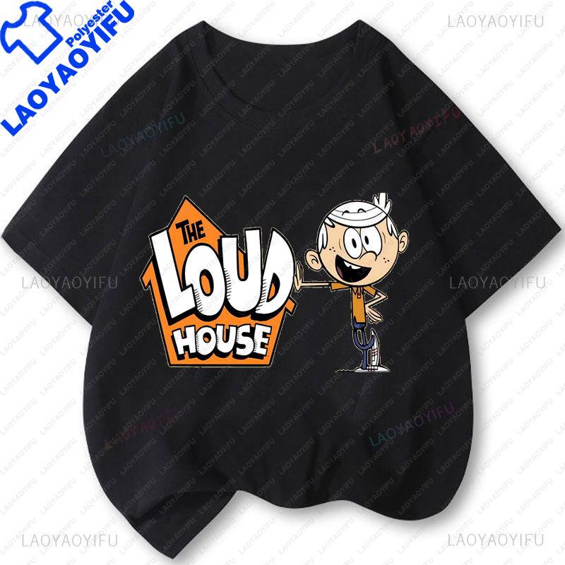 New Style The Loud Houses Short Sleeved T Shirt Girl Y2k Clothes Boy Oversized Vintage Harajuku Casual Funny Comedy Cartoon Top