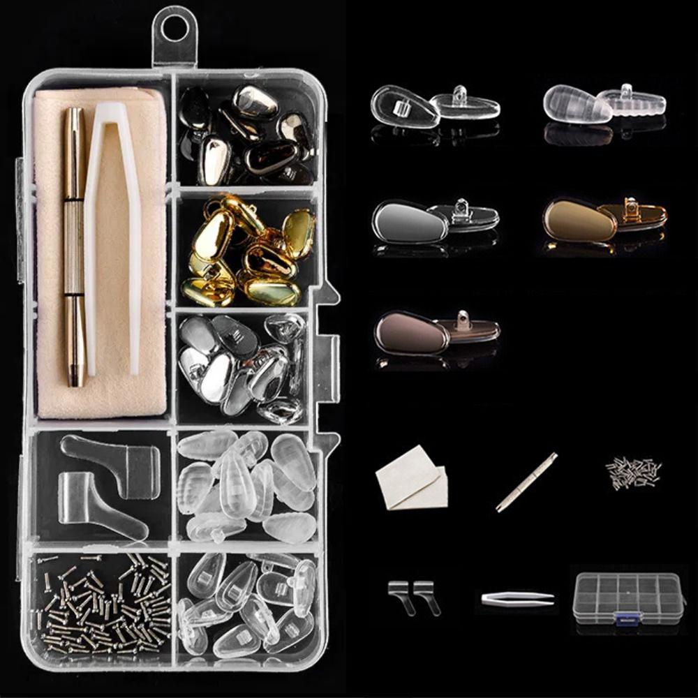 Replaceable Precision Screw Sets Antiskid Glasses Repair Tools Nose Pads Repair Kit Household