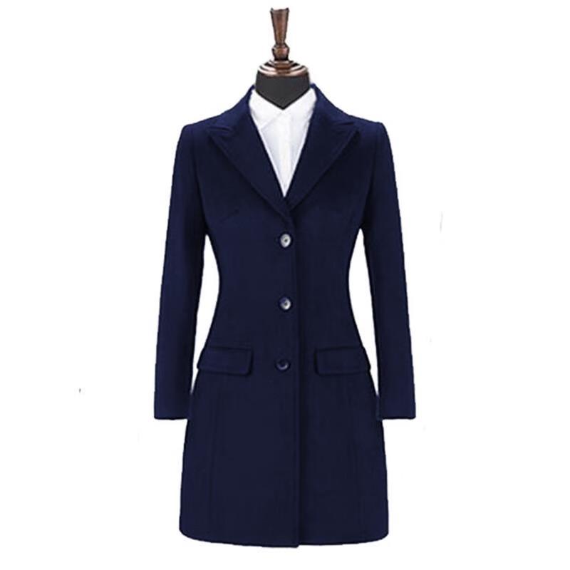 Haimuyang Wool Blend V-Neck Overcoat