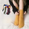 Women's Spring and Autumn New Solid Color Fashion All Match In The Tube Pile Socks