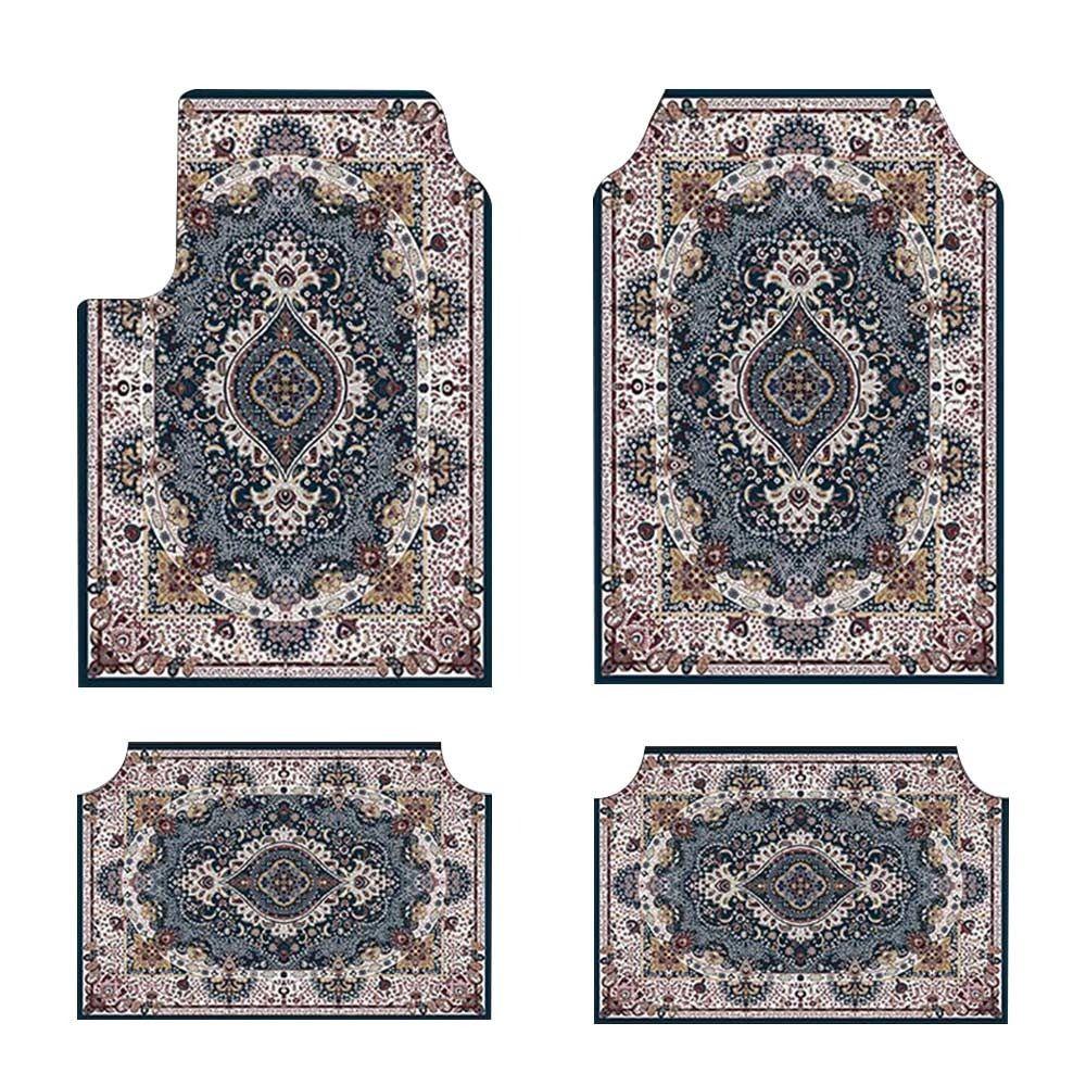 4 шт./компл. Сверхпрочные автомобильные коврики Богемные автомобильные аксессуары Прочный автомобильный ковер для передних и задних сидений