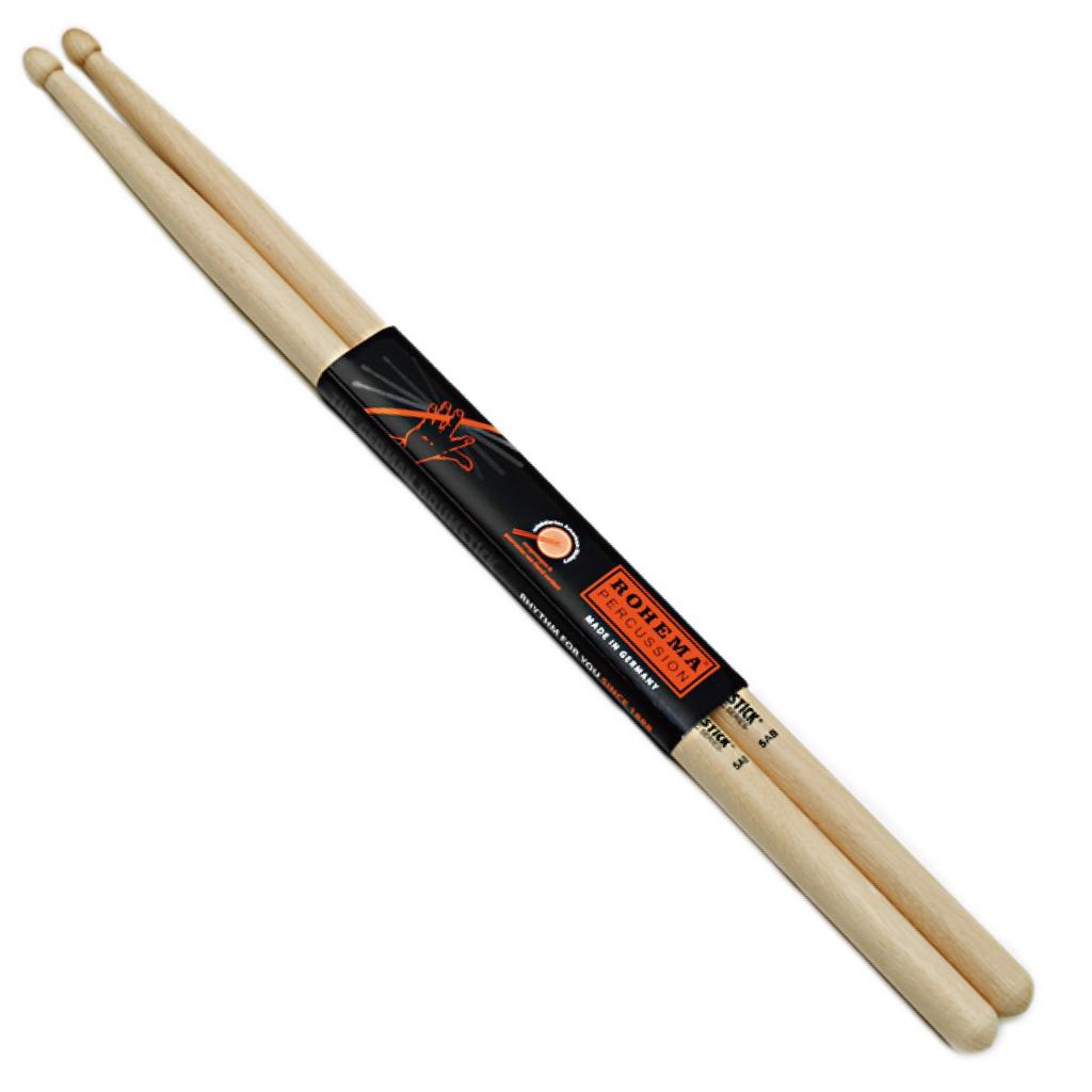ROHEMA Classic Series Hickory Drumsticks, 5AB, 13.8mm Diameter x 410mm, 613262