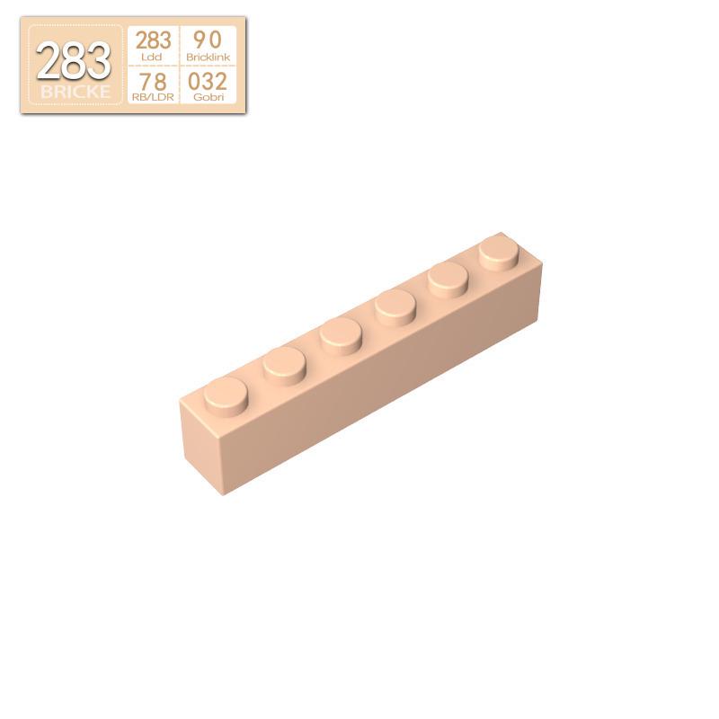 BRICKE 1x6 Brick Compatible with Lego 3009 3067 MOC Loose Parts Building Blocks