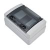 IP66 Proof Distribution Box 4 Way DIN Rail Transparent Cover Junction Protection Case