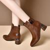 Трендовая современная обувь для женщин 2024 года, зимние новые модные женские ботильоны, сексуальные заостренные носки, на молнии, однотонные офисные ботинки на среднем каблуке