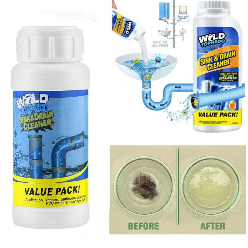 Wild Tornado Мощное средство для очистки раковин и канализации Высокоэффективное средство для удаления засоров