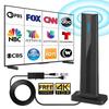 Комнатная ТВ-антенна для всех Smart TV, для дальнего приема и HD-цифрового вещания, с усилителем сигнала, для местных каналов, поддерживает 4K 1080P