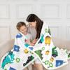 Garbage Truck Blanket Soft Fleece Throw Recycling Theme Kids Room Decor Educational Gift Baby Gift