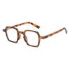 Retro square sunglasses, European and American fashion rice-ordered leopard print glasses, simple literary sunglasses for women