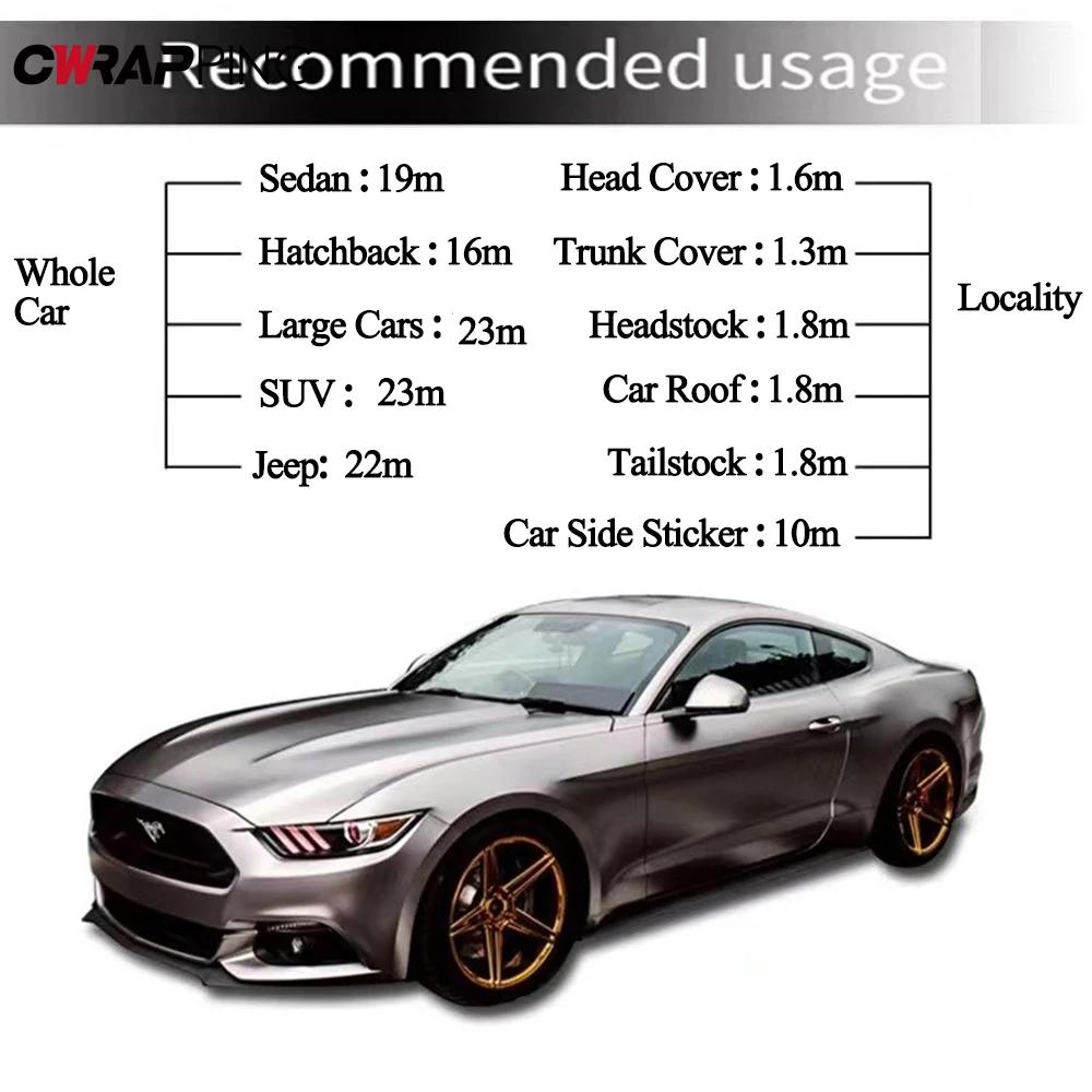 Vinyl Wrap Matt Black Car Films Decal Roll with Bubble Free Air Release Sheet Motorcycle Self Adhesive DIY Decor Accessories