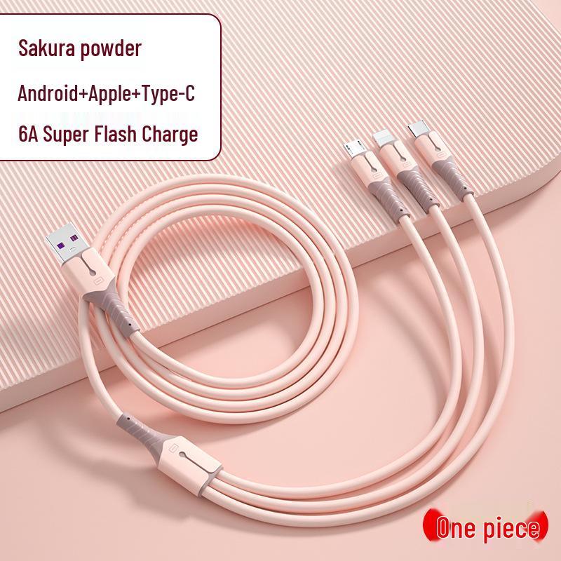 Универсальный многофункциональный кабель для быстрой зарядки 3-в-1 для автомобилей