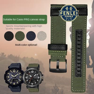 Ремешок для часов Casio, нейлоновый ремешок для часов PRG-600YB PRG-650 PRW-6600 GA2000 series, альпинистский кожаный холст, ремешок для часов, аксессуары 24 мм