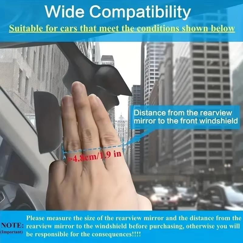Car Rearview Mirror Phone Holder 360° Retractable Rotatable Cell Phone Holder Clip Mobile Phone GPS Support Phone Mount Stand