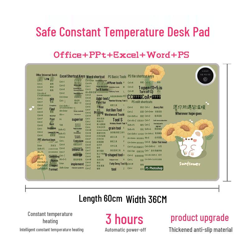 Electric Heated Mouse Pad with Temperature Control