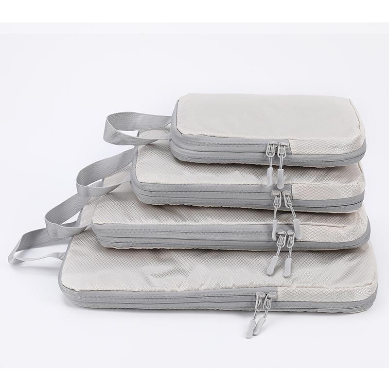Compressible 4-Piece Set Business Travel Storage Bag, Simple and able Multi-Functional Vertical Waterproof Organizer Bag