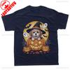 Cute Goldendoodle Pumpkin Witch Halloween Funny Dog Lover Tshirt