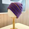Полосатая шерстяная шапка в тон, женская модная, милая, защита ушей, мягкая, универсальная, парная, холодная шапка, модный мужской бренд