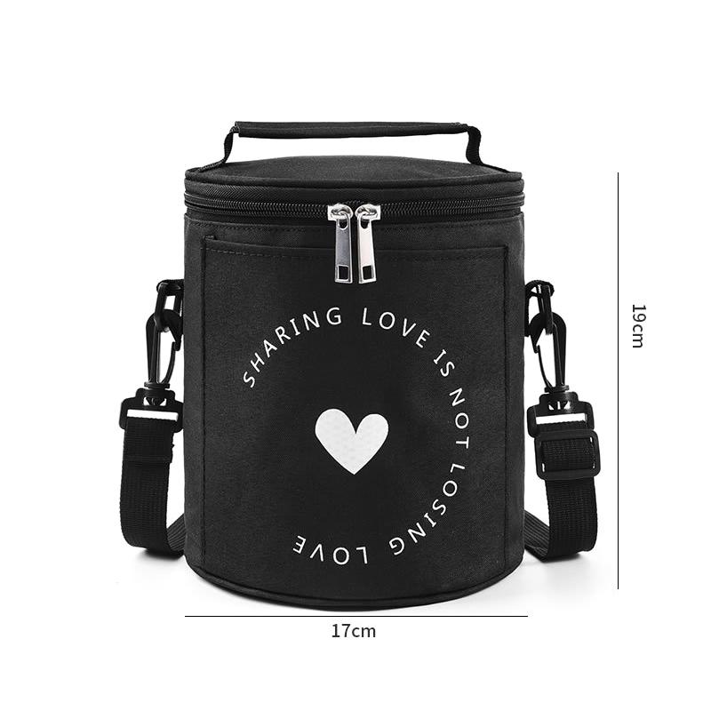 Круглая изолированная сумка для ланча, изолированная сумка, большая тяжелая алюминиевая фольга, портативная сумка для бенто, рабочая сумка, сумка для ланча