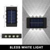 LED Solar Wall Lamps Outdoor Waterproof Up And Down Luminous Lighting Garden Fence Balcony Yard Street Decoration Wall Lights