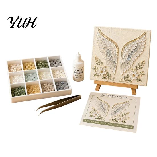Meaningful Spiritual Art Projects Christian Sea Glass Kit, DIY Religious Mosaic Kit for Adults, Faith Bible Based Creative Hobbies Inspired