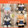 Sheep Fox Forest Husky Wolf Rabbit With Clothes Plush Toy Stuffed Doll Kids Gift