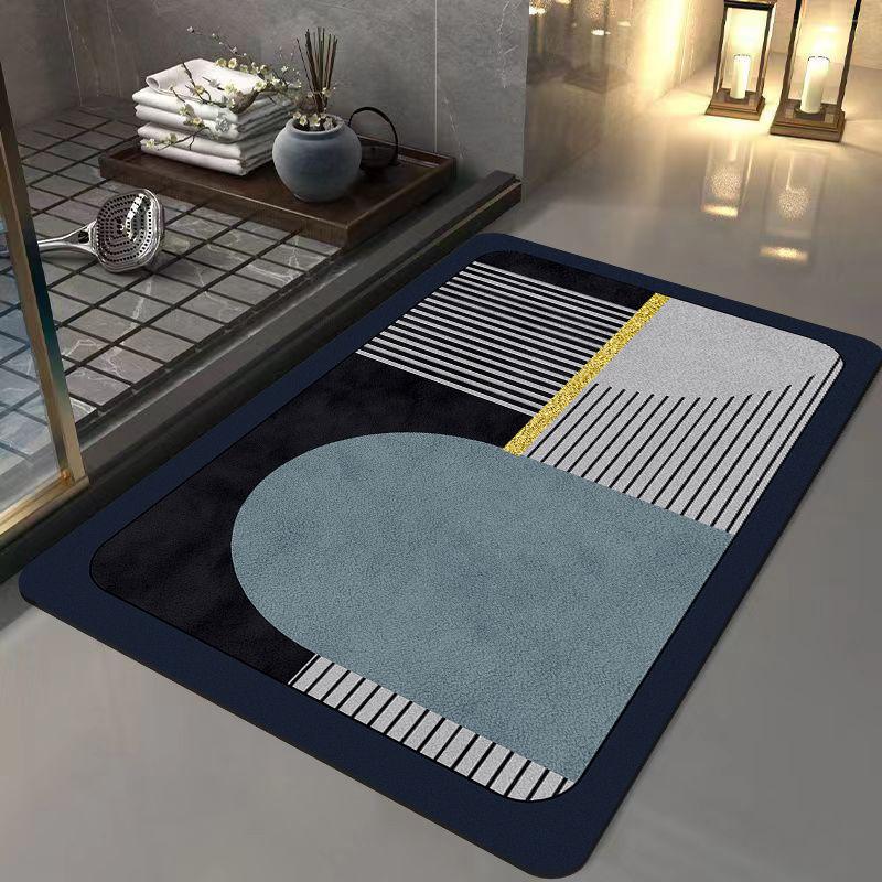 Впитывающие подушечки из диатомовой слизи, коврик для домашнего туалета, дверной проем в ванную комнату, нескользящий ковер, коврики для ванной комнаты