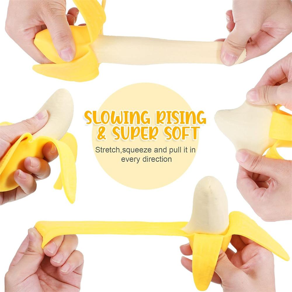 Игрушка Банан Тянущаяся Игрушка-Непоседа Новинка Игрушки для Снятия Стресса Смешной Очищенный Искусственный Фрукт Банан Игрушка для Снятия Стресса Сувениры на День Рождения