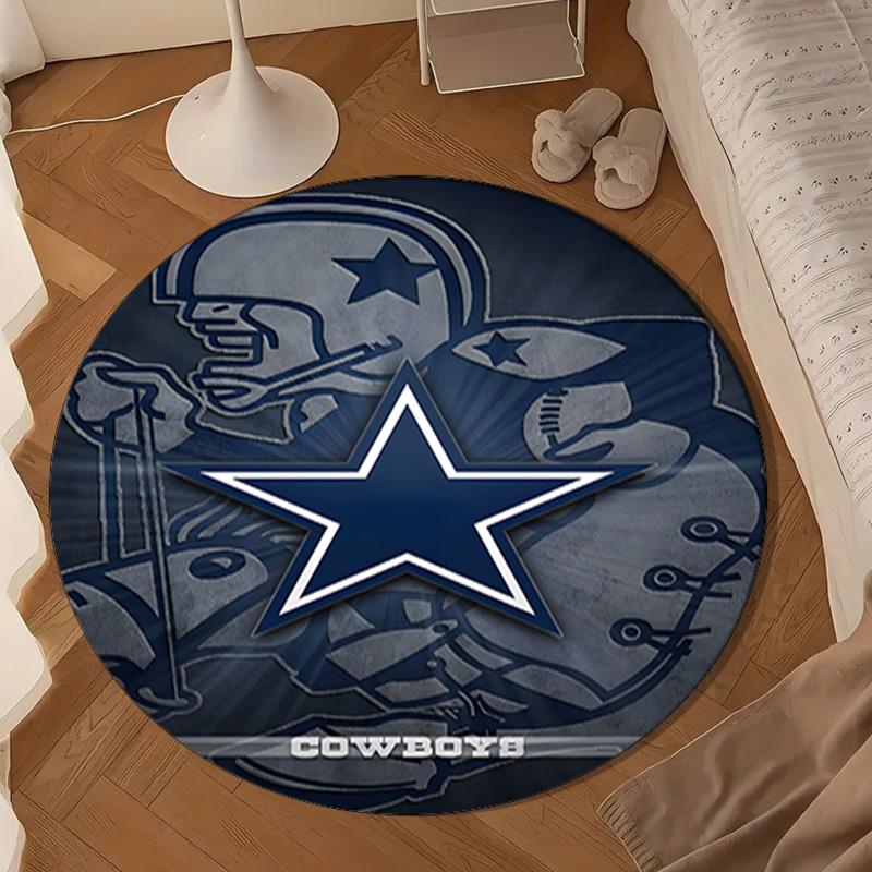 American Flag Cowboys Round mat, Anti-slip Circle Carpet Chair rug For livingroom,Bedroom, doormat home decor Gift Christmas Gifts