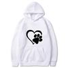 2025 spring and autumn men's black cat claw love couple shirt hooded sweater direct supply one piece hair