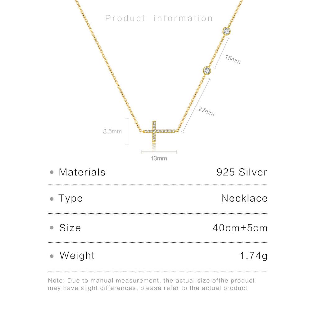 ANDYWEN Ожерелье с подвеской в ​​виде креста из 100% стерлингового серебра 925 пробы с двумя циркониями, женское роскошное классическое изысканное ювелирное изделие ко Дню святого Валентина